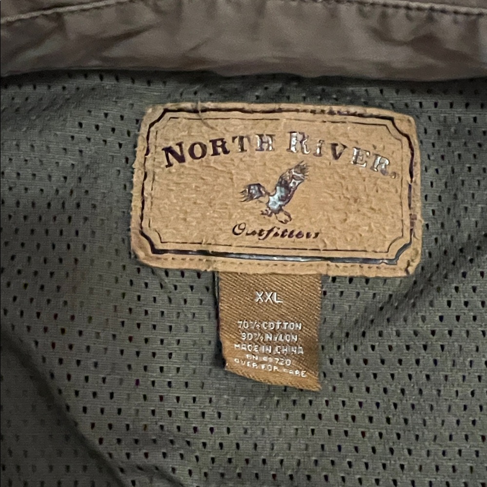 North River Men’s size XXL Khaki Green shirt - Picture 6 of 11